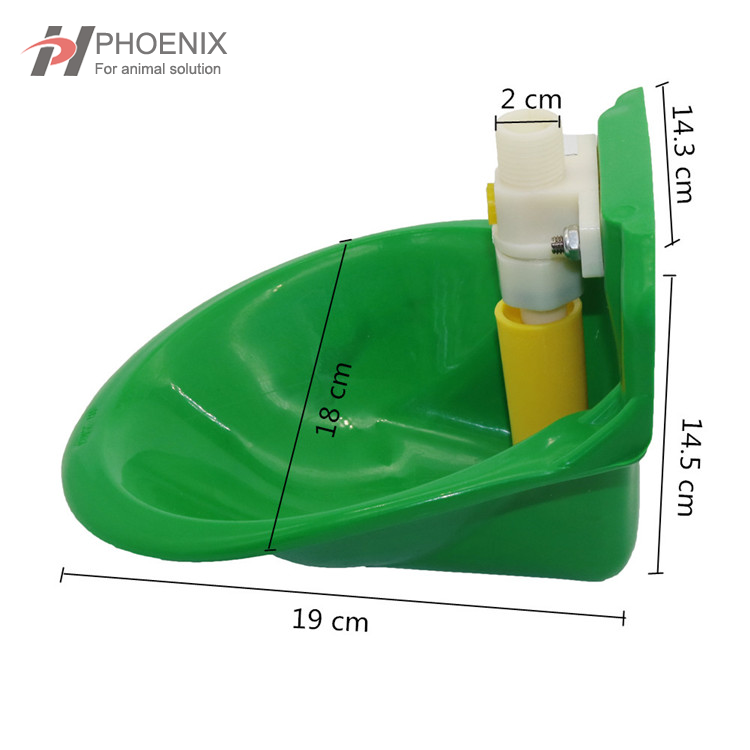 Bebedero para ovejas, válvula de cobre de plástico de Color verde, bebedero para cabras, alimentador para ovejas, bebederos de plástico para ovejas, bebedero para agua potable para cabra PH-75