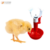 Bebedero de pezón para pollo, sistema automático de beber agua con vasos de goteo de pluma de dos palancas PH-41