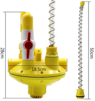 Regulador de presión Regulador de presión de agua de plástico para líneas de bebederos de pollo Regulador de presión de bebedero de agua de plástico para aves de corral Ph-87