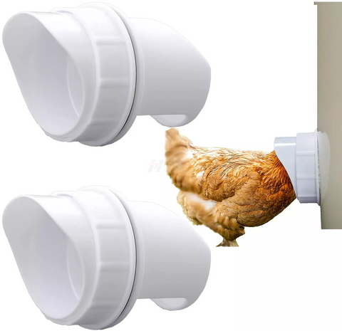Kit de alimentación por gravedad, alimentador de aves de corral PP, puertos de alimentador de pollos DIY